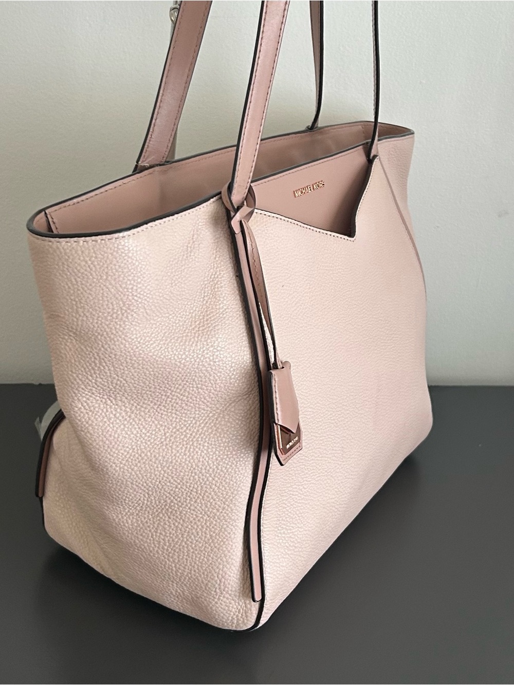 Michael Kors Pink Leather Tote Shoulder bag structured everyday bag - Picture 4 of 13